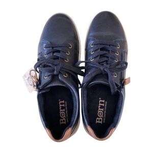 NWT BORN Black and Brown LEATHER Shoes Size 8.5M